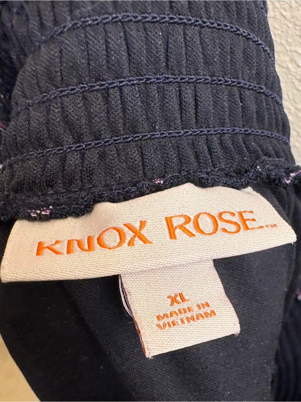 Knox Rose Navy Tiered Maxi Skirt with Pink & Blue Boho/Tribal Print - Picture 4 of 4